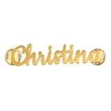Name Brooch Stainless Steel Letter Lapel 2Pins Badges Nameplate Brooches