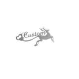 Deer Heart Shape Stainless Steel Letter Brooch for Women