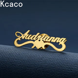 Name Brooches Stainless Steel Letter Heart Shape Pin Badges