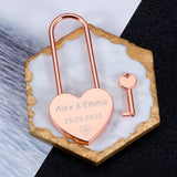 Concentric Lock Key Couple Keychain Set