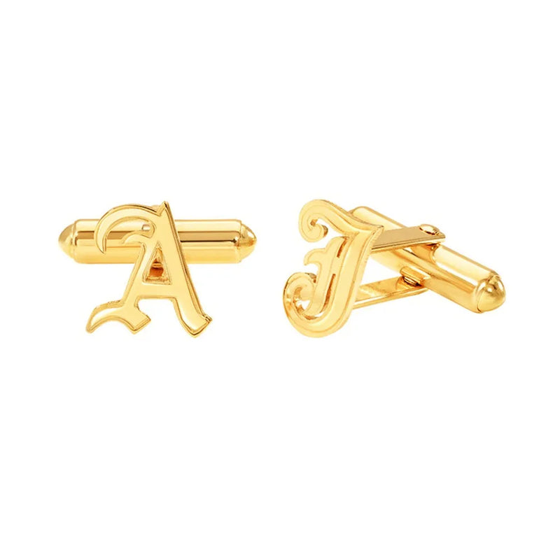 Personalized Stainless Steel Initials Cufflinks for Men