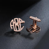 Personalized Letter Cufflinks High Stainless Steel for Men