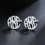Personalized Letter Cufflinks High Stainless Steel for Men