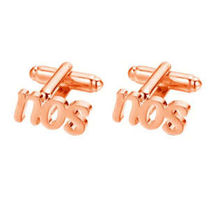 Custom Letter Cufflinks for Men, Stainless Steel Initials Logo Button