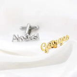 Personalized Stainless Steel Name Cufflinks for Women/Christmas Gift