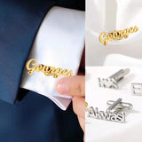 Personalized Stainless Steel Name Cufflinks for Women/Christmas Gift
