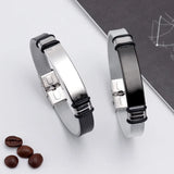 Men's Titanium Steel Mesh Bracelet - Engraved Jewelry