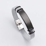 Men's Titanium Steel Mesh Bracelet - Engraved Jewelry