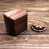 Personalized Walnut Wooden Box Ring Storage Display Stand Case