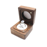 Personalized Walnut Wooden Box Ring Storage Display Stand Case
