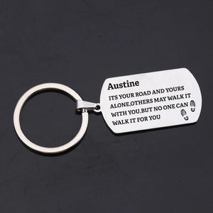 Dog Tag Keychain Inspirational Motivation Three Colors