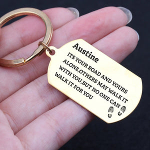 Dog Tag Keychain Inspirational Motivation Three Colors