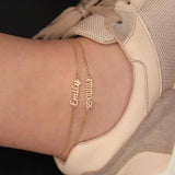 Double Anklet Stainless Steel Personalized Ladies Summer Beach Jewelry