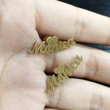 Heart Name Earring Studs - Stainless Steel Plated Earring Studs
