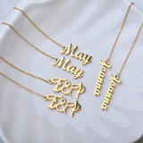 Name Earrings Linear Threader Long Tassel Dangling Stainless Steel Birthday's