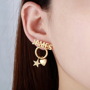 Star Heart Earrings Stainless Steel Jewelry For Women