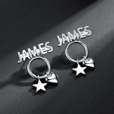 Star Heart Earrings Stainless Steel Jewelry For Women