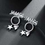 Star Heart Earrings Stainless Steel Jewelry For Women