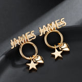 Star Heart Earrings Stainless Steel Jewelry For Women