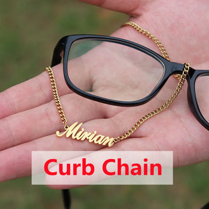 Personalized Eyeglass Chain Necklace Stainless Steel Jewelry