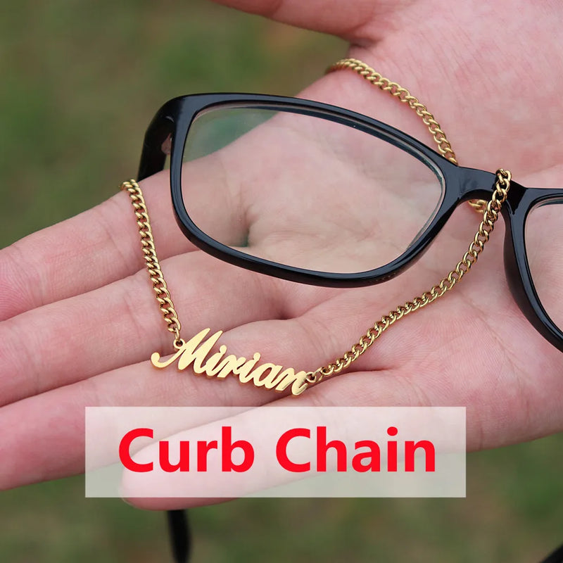 Personalized Eyeglass Chain Necklace Stainless Steel Jewelry