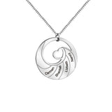 Personalized Family Name Necklace Stainless Steel Heart Pendant