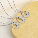 Personalized Family Name Necklace Stainless Steel Heart Pendant