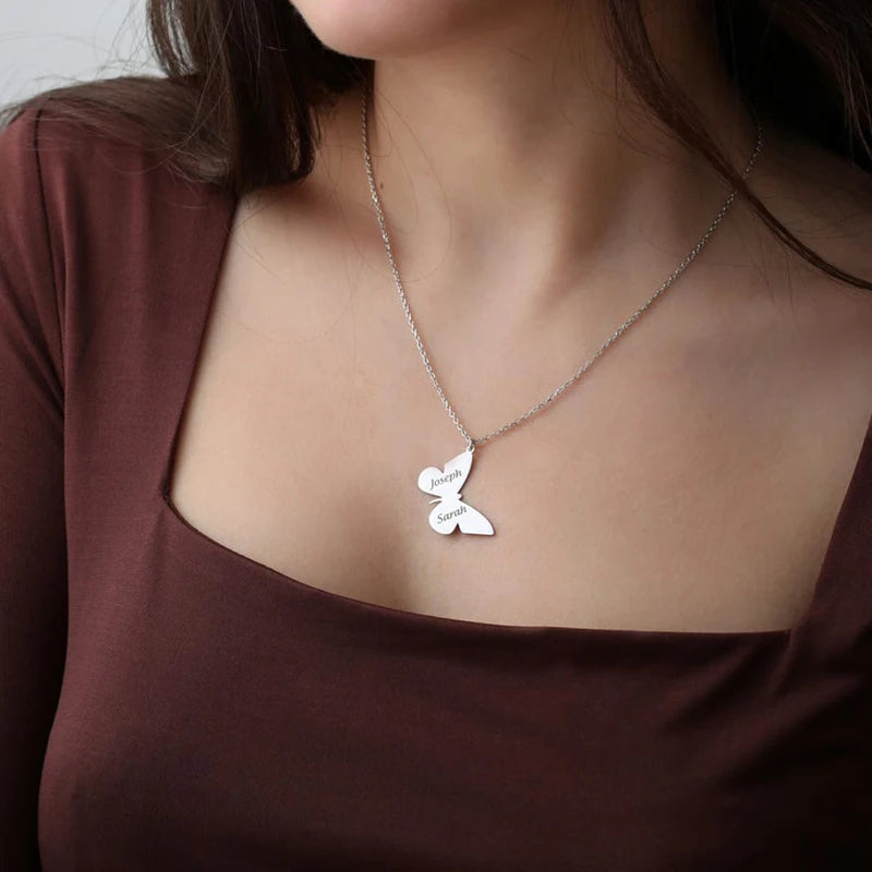 Golden Butterfly Necklace Personalized Clavicle Chain for Women