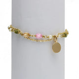 Freshwater Pearl Bracelet Gemstone Bangle Wedding CZ Charm Dainty Chain