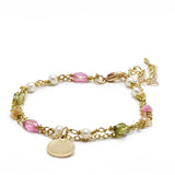 Freshwater Pearl Bracelet Gemstone Bangle Wedding CZ Charm Dainty Chain