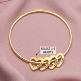 Heart Bangle Stainless Steel DIY Name Bracelet Mother's Gift
