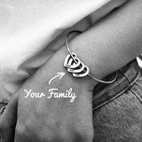 Heart Bangle Stainless Steel DIY Name Bracelet Mother's Gift