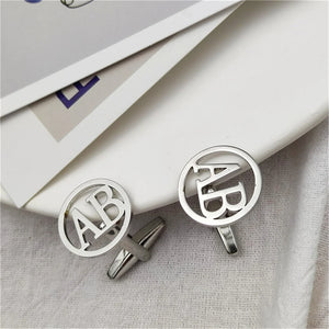 Men's Stainless Steel Cufflinks High Round French Shirt Cuffs Links