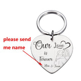 Personalized Name Keychains Couple Love Anniversary Gift for Boyfriend