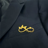 Name Letter Brooches Stainless Steel Letter Pin Badges Brooch