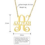 Custom Name Letter Necklace Personalized Choker Pendant
