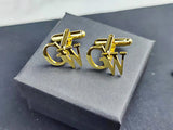Name Logo Cufflinks Men's Shirt Cuff Buttons Wedding Jewelry