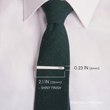 Personalized Engraved Men's Tie Clip Cufflinks Set