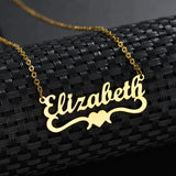 Heart Butterfly Name Necklace Charming Pendant Chain Personalized Gift