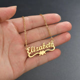 Heart Butterfly Name Necklace Charming Pendant Chain Personalized Gift