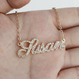 Personalized Stainless Steel Letter Diamond Name Necklace