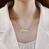 Personalized Stainless Steel Letter Diamond Name Necklace