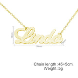 Personalized Stainless Steel Letter Diamond Name Necklace