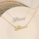 Personalized Stainless Steel Letter Diamond Name Necklace