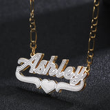 Double Layer Custom Name Necklace Women 18K Plated Choker