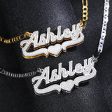 Custom Double Layer Name Necklace for Women