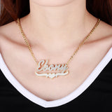 Custom Double Layer Name Necklace for Women