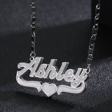 Custom Double Layer Name Necklace for Women