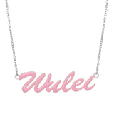 Colorful Name Necklace Drop Oil Personalized Stainless Steel Chain