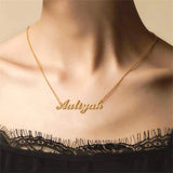 Name Necklace For Women Girl Font Nameplate Necklaces Stainless Steel Jewelry